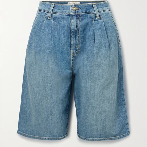 NILI LOTAN high waisted long denim shorts size 29 retails $350 new - Picture 13 of 14